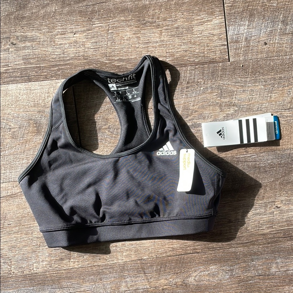 NWT Adidas tech fit medium compression sports bra